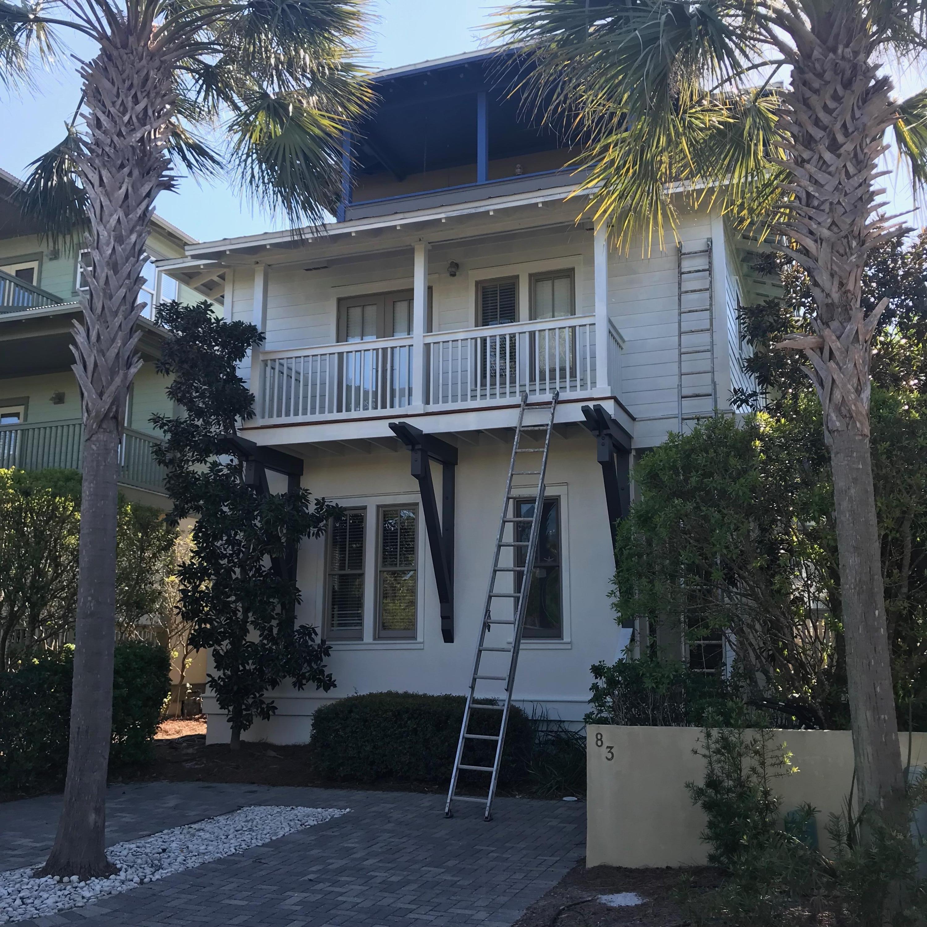 Price reduction - motivated seller! This beautiful, 5 bedroom, 5 bath beach home, south of 30A is one of 22 homes in gated Water's Edge. Currently undergoing a complete exterior repaint - creamy white with dark accents. Private, gated beach access ensures you'll alway enjoy your own beach. A short walk to all the shops and restaurants in Rosemary Beach, Seacrest Beach and Alys Beach, this home is in a super location! Updates recently completed in September 2017 include refinished hardwood floors, new paint on most interior walls, painted kitchen cabinets and all new carpet in bedrooms. A large, open kitchen,living/dining area combine to create a beautiful, inviting space perfect for large groups to gather. A bedroom and bath completes the first floor. A private pool is the icing on the cak