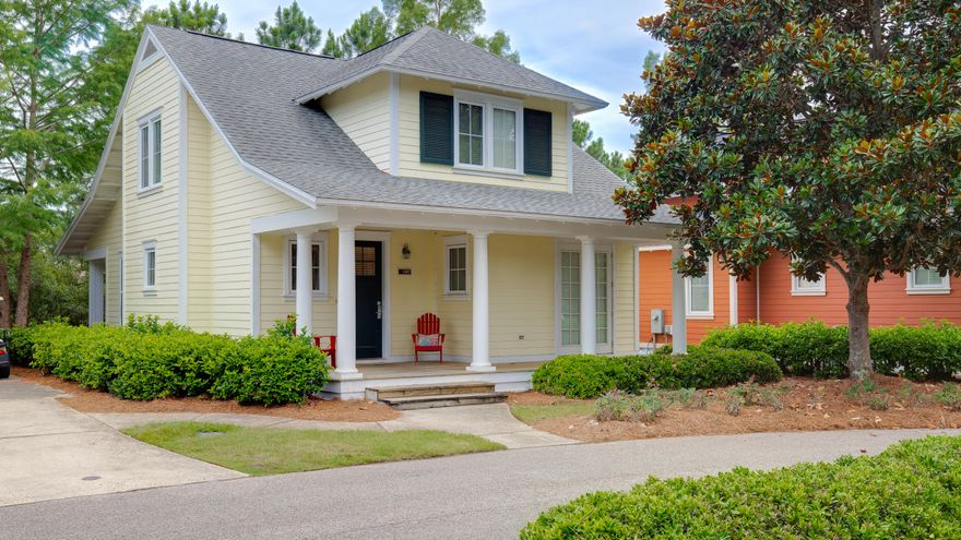 Three bedrooms, two full baths, two half baths! Step into this quaint and charming Laurel Grove home! Tucked away on a quiet cul-de-sac, this cottage is cozy and private. There is one golf cart included!  Just a few steps away from the front door is the Laurel Grove clubhouse where you will find a heated swimming pool, hot tub, mini-kitchen, outdoor grill area and state of the art exercise room. The neighborhood also features several ponds for fishing.  If you are looking for entertainment, restaurants or shopping, the Baytowne Wharf is a short golf cart ride away.You will find the master bedroom is on the first floor, with a half bath for guests. Two bedrooms, one full bath, one half bath, and a loft are on the second floor. Inviting back porch overlooks lake!