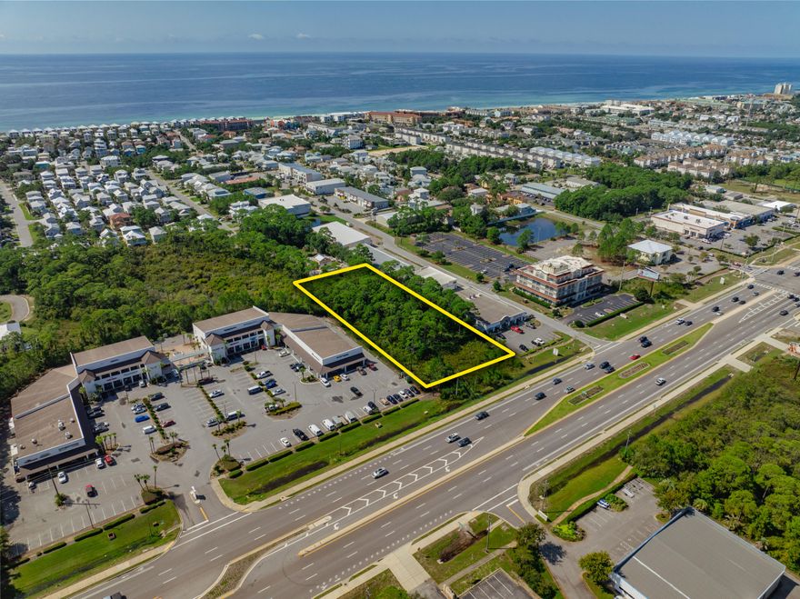 Fantastic vacant commercial parcel located in South Walton County of Miramar Beach, Florida!  Measuring approximately +/-125' of Highway 98 frontage and +/-1.3 acres, this prime site is centrally located between Destin and Sandestin Golf & Beach Resort, capturing significant visibility from traffic counts of approximately +/-50,000 vehicles daily. Future Land Use/Zoning Classification:Residential Preservation.  Please inquire for further details.