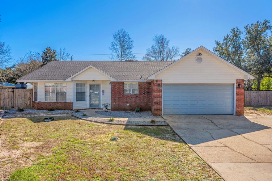 This property qualifies for Security Deposit Options! Move in without having to have the security deposit paid upfront! Contact Spence Properties for more details! Spacious 3 bedroom plus a bonus room with large, level fenced backyard! Located in a prime location at the end of the cul de sac, this property will feel like home from the min you step inside. The vaulted ceiling and open floor plan enhance the living space. Living room features ceiling fan, fireplace and tile floors. The kitchen space will wow with stainless steel appliances, kitchen island, pantry and plenty of cabinet space. Split bedroom floor plan for privacy and bedrooms all feature ceiling fans and ample closets. Indoor laundry room and two car garage with automatic opener for convenience.