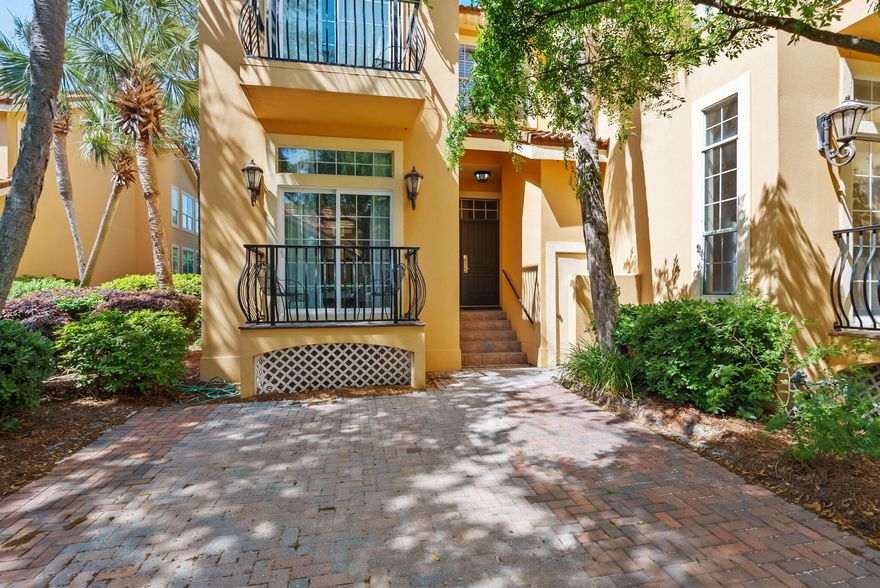 Fully furnished and beautifully updated 5BR/3BA townhome in Sandestin, located on the 8th hole with bay views. This 3-level home features high ceilings, a guest room with bath and balcony on the main floor, gourmet kitchen, open living area with fireplace, laundry, and screened-in porch overlooking the golf course. The second level includes a spacious primary suite with vaulted ceiling, sitting area, fireplace, large bath with double closets, tile shower, and private deck, plus 2 more bedrooms and bath. Top floor offers a huge private guest room. Skylight in stairway brings in great natural light. Located in a golf cart-friendly, amenity-rich resort community--perfect as a primary home, second home, or income-producing rental near beaches, golf, and Sandestin's top amenities.