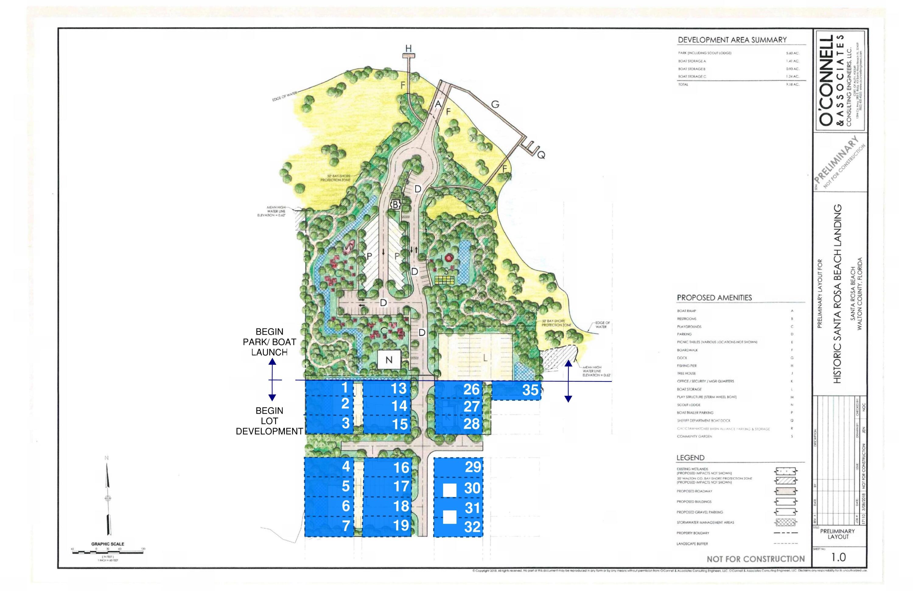 This rare development opportunity features a 44-lot package strategically located where 13th Street meets West Wilson Street. Of these, 35 lots are buildable--ideal for the construction of single-family residences.Twenty-two of the buildable lots front 13th Street and will have direct access to utilities upon completion of the water and sewer infrastructure currently being installed by Regional. The remaining 13 parcels are positioned behind these frontage lots, with access solutions already discussed and preliminarily approved by the County. Existing easements for West Wilson Street and an alleyway allow for the potential installation of a short road extension and rear access alley. Additionally, 9 parcels located further into the wetlands are included in the package. While not ideal for traditional development due to their layout, they retain value and present an opportunity for trade or sale as wetlands credits, which could benefit this or future projects.
This offering represents a unique chance to create a thoughtfully planned community with infrastructure-ready lots, bay views, and potential strategic upside through wetland credit utilization.