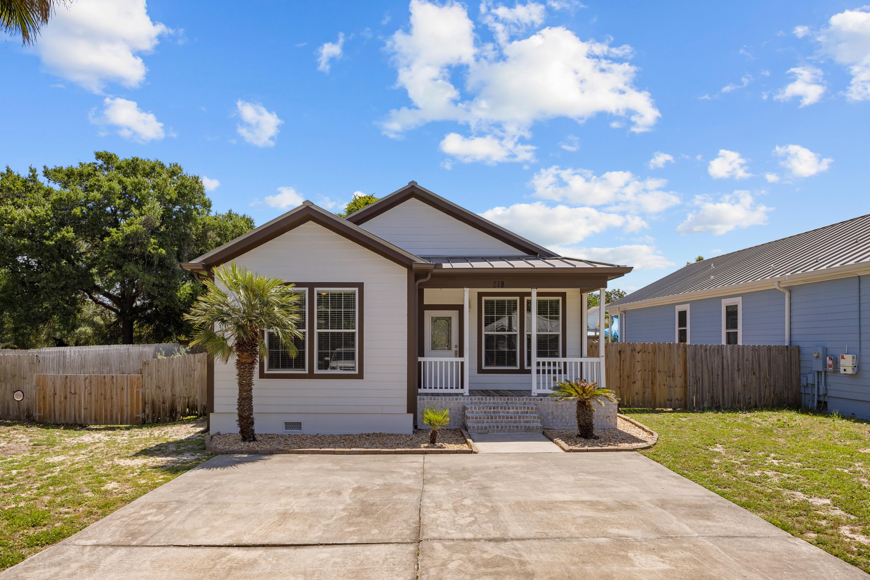 Charming Fully Renovated Florida Cottage - No HOA!Welcome to this beautifully updated 3-bedroom, 2-bath Florida cottage that perfectly blends modern convenience with timeless charm. Nestled in a central location with no HOA restrictions, this home is ideal for those seeking comfort, style, and freedom.Step inside to a freshly painted interior featuring LVP flooring throughout, creating a sleek and durable foundation for everyday living. The kitchen shines with modern appliances, while both bathrooms have been tastefully updated.The real showstopper is the spacious backyard oasis - a rare gem in the heart of the city! Enjoy the beauty and bounty of established grape vines, a fig tree, an olive tree, and plenty of room to create your dream garden or outdoor retreat.