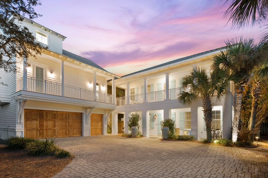 Stunning Carribean style home with a pool on a large lot close to the beach. Enjoy the serenity of the mature landscaping with palm trees that surround the spacious pool and fire pit in the backyard, creating the perfect environment for outdoor entertaining. The main house has 2 bedrooms (including the master), living room, game room, laundry and 3 baths on the first floor. The second floor has an additional 3 bedrooms, 2 baths, and large open floorplan for the kitchen/dining/living room area. Adjacent to the living room, there's a large covered porch that expands across the front of the home. The carriage house was just completed in 2019 and recently fully furnished by the current owners in a coastal chic theme.  It sits above an oversized 2.5 car garage and has 2 bedrooms, 2 baths, and