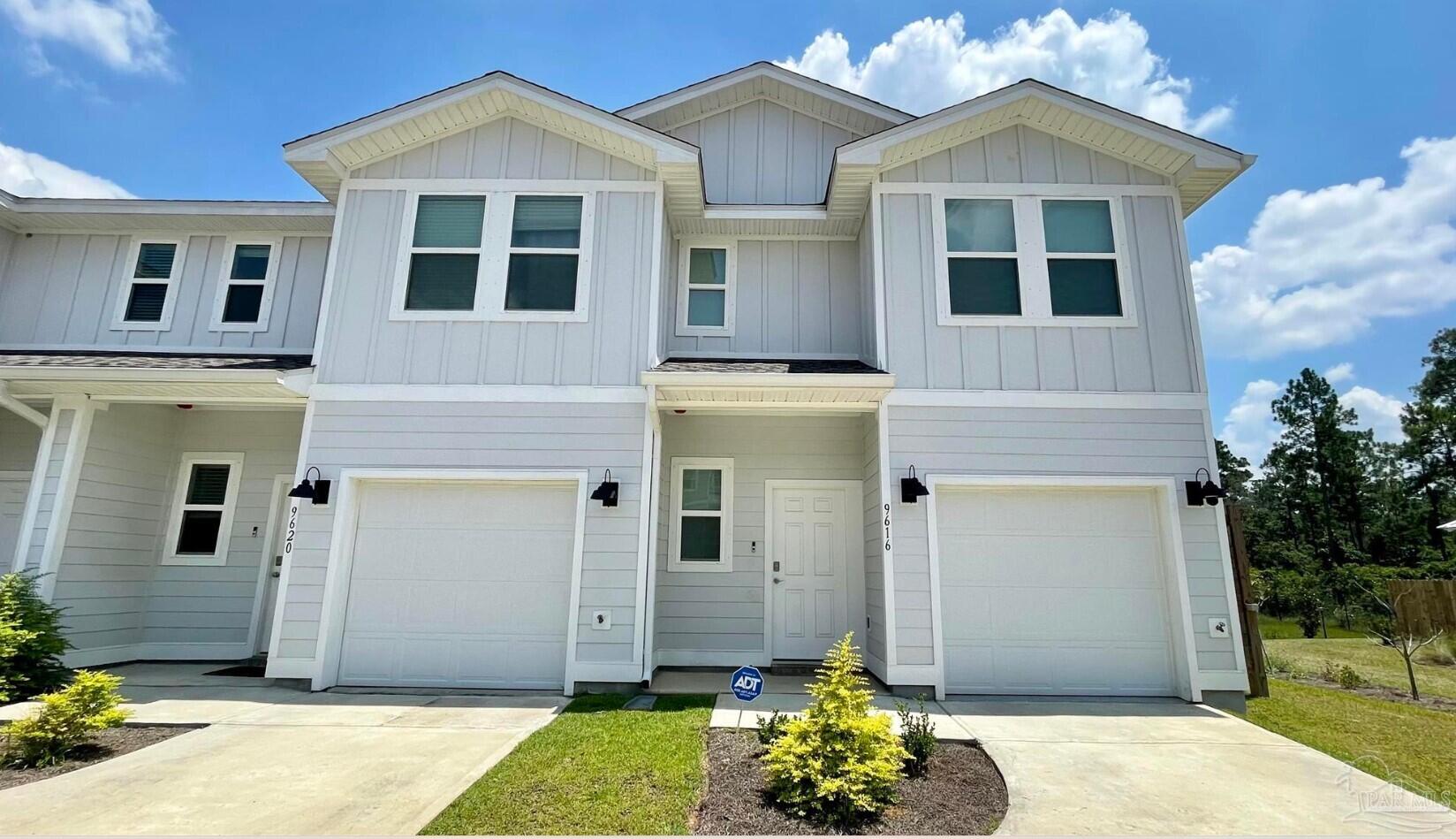 Welcome to Brittany Oaks Villas, your dream coastal retreat! Nestled in an ideal location, the Gulf Breeze Zoo is less than a mile away and the pristine white sandy beaches of Pensacola and Navarre just a short drive. The Palm plan is a 2-story townhome that boasts 3 bedrooms, 2.5 baths with an open design that is perfect for entertaining. The kitchen is beautifully presented with QUARTZ countertops, a large island bar, pantry & all stainless-steel appliances offering style & functionality. Bedroom 1 is located on the second floor as a private retreat with a spacious walk-in closet & a beautiful adjoining bath. Interior features also include EVP flooring with frieze carpet in the bedrooms and the Smart Home Connect System. Convenient & desirable location plus a hard to find, 1 car garage.