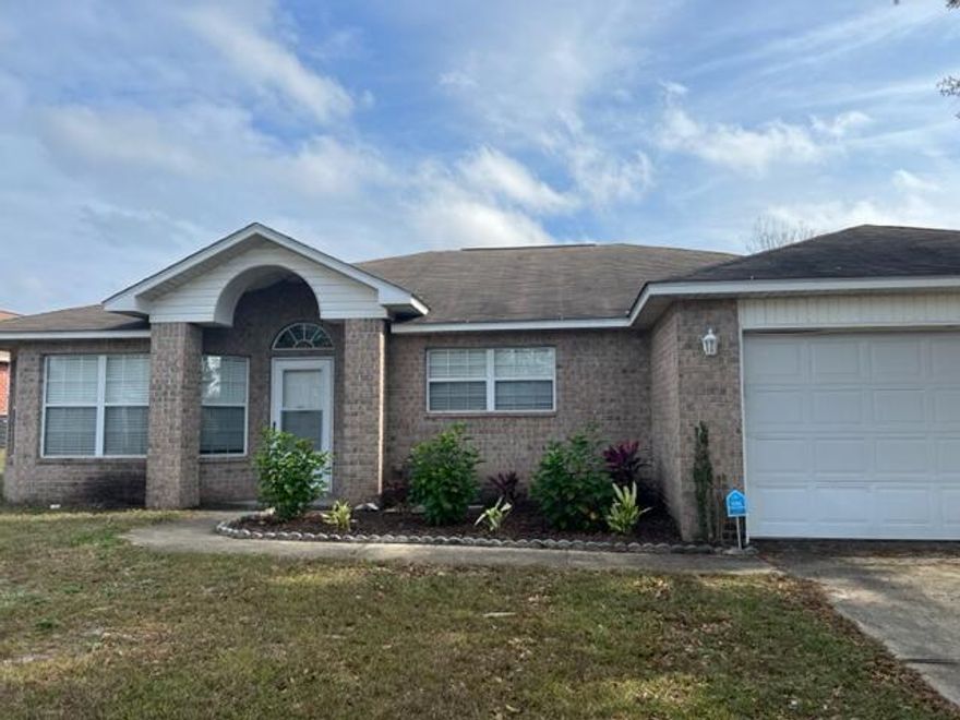 Available 5/20! Spacious 3/2 convenient to medical centers and walking distance to Riverside Elementary & Shoal River Middle School. Home features a specious living area, fireplace, newer flooring throughout, split floorplan, and fully fenced back yard. Application fee due upon application. Security deposit and first month's rent due at move in. No smoking. Pets will be considered.