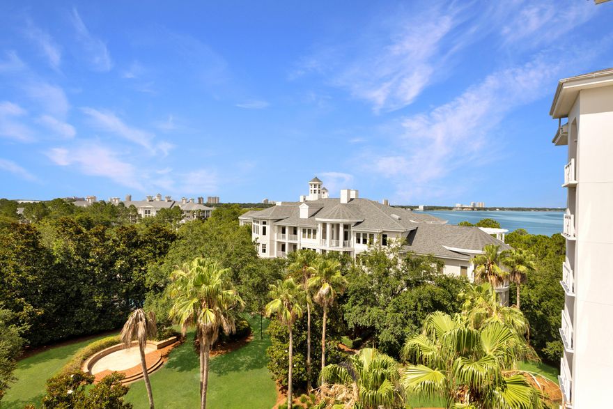Perched on the 7th floor, this beautifully appointed condo offers sweeping Sandestin resort views, including the Choctawhatchee Bay!  You'll have a front row seat to Baytown Wharf's amazing firework shows from your private balcony. Inside, you'll find updated flooring, a fully equipped kitchen, and a sleeper sofa perfect for accommodating additional guests.  The spacious master suite features a king-size bed and an ensuite bath with double vanity. Additional perks include an owner's closet and a private storage cage ideal for keeping your beach and golf gear secure. As an owner at Elation, you'll enjoy premium amenities including free building-wide WiFi, underground parking, access to the Grand Sandestin's resort-style pool and hot tub, a well-equipped fitness center, and the exclusive Solstice Clubperfect for entertaining and watching gorgeous sunsets.

As an introduction to the Sandestin lifestyle, we invite our new owners to explore amenities that make Sandestin special. The listing brokerage and seller(s) are presenting the buyer(s) of this property with (2) 90-minute rounds of Tennis court time, a golf foursome at one of our three championship courses, and a round of golf for up to four (4) players at the unrivaled Burnt Pine Golf Club.Sandestin Golf and Beach Resort features more than seven miles of beaches and pristine bay front, four championship golf courses, 15 world-class tennis courts, a 226-slip marina, a fitness center, spa and celebrity chef dining. Shop, dine and play at the charming pedestrian village, The Village of Baytowne Wharf and more. Inside the gates of the resort, residents enjoy a balanced lifestyle of high-class living, spanning the 2,400 acres from the beach to the bay. Everything within the gates of the resort is accessible by golf cart or bicycle. The entire resort is interconnected by miles of pedestrian, bike and golf cart paths that weave through groves of live oaks, meandering past natural lagoons, fountains, man-made lakes, and meticulously landscaped fairways.