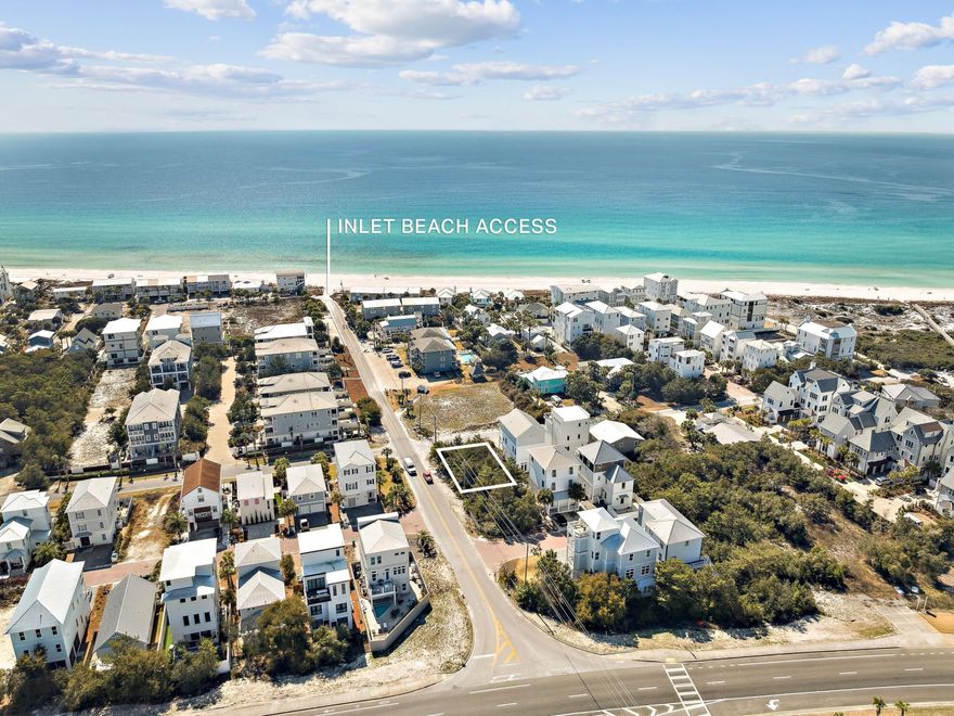 Lot 3 Park Place Ave offers an outstanding opportunity to build in the heart of Inlet Beach, one of 30A's most sought-after coastal communities. Ideally located just a short stroll from the Inlet Beach public beach access, this homesite places sugar-white sands and emerald Gulf waters within easy reach.The lot provides the advantage of Gulf views from the upper floors of a future custom-built residence, allowing for elevated vistas without Gulf-front pricing. Its location strikes a desirable balance between privacy and proximity, offering a quieter setting while remaining close to the area's most popular lifestyle amenities. Enjoy convenient access to shopping, dining, and entertainment at 30Avenue, along with nearby Rosemary Beach and Scenic 30A hotspots. Whether envisioned as a primary residence, second home, or investment property, this homesite presents exceptional flexibility and long-term appeal.

Lot 3 Park Place Avenue is a rare chance to secure a buildable lot in a high-demand location where lifestyle, convenience, and future views align.
