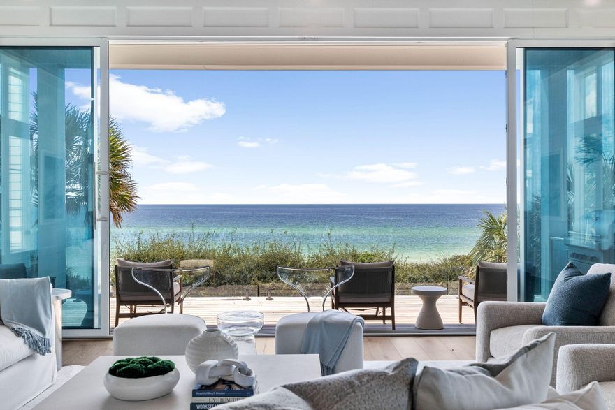 Welcome to 'The Landing' at 28 Bramble Grove Place - a legacy Gulf-front estate where family memories will be cherished for generations. Located along the iconic 30A coastline in Seagrove Beach, this stunning residence offers over 8,800 square feet of thoughtfully designed luxury living, with panoramic Gulf views and breathtaking sunsets.Spanning four levels, The Landing features a custom chef's kitchen equipped with Wolf/SubZero appliances, a striking waterfall-edge island, and a butler's pantry leading to an additional wine room. The open floor plan seamlessly extends through Euro Wall sliding doors to expansive outdoor spaces, including a private pool with peacock paver decking - perfect for entertaining or simply unwinding in the Florida sun. The primary suite is a private retreat, offering a beachfront balcony, study, sitting area, walk-in closet, and a wet bar, ideal for enjoying morning coffee with stunning Gulf views. With 8 bedrooms and 8 bathrooms, this estate provides luxurious accommodations for family and guests alike.

The Landing offers an array of premium amenities, including a theater room, yoga/pilates room, home gym, and an elevator servicing all four floors. The home's private beach walkover offers direct access to the Gulf, and the rooftop terrace provides an incredible vantage point for viewing sunsets over the water.

This meticulously crafted home presents a rare opportunity to own a premier Gulf-front estate on 30A, designed to create lasting family memories for generations to come.