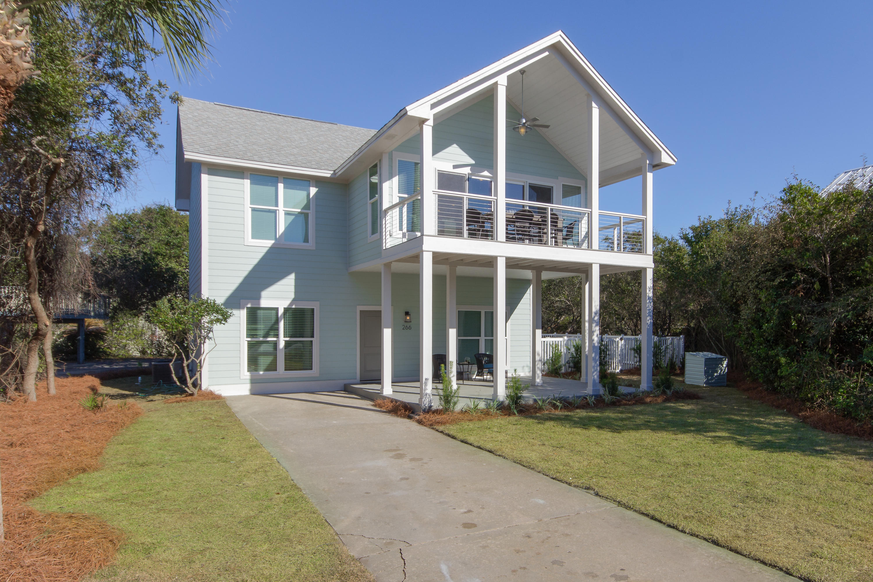 Ideally situated within the Camp Creek Lake subdivision and steps to the beach, 266 Pelican Circle has just emerged from a TOTAL RENOVATION! The large tree filled lot and beautiful home offers a private setting with a lovely shaded pool. The exterior provides a gracious welcome to the home immediately upon entry on the first floor, which hosts three spacious bedrooms. The upstairs beckons with a bright, airy and fully-updated great room and kitchen, perfect for dinner parties or family gatherings. Two additional bedrooms on the second floor provide luxurious areas for relaxation. The opportunities are limitless--second home, vacation rental, or full-time residence, this beach home is a rare find--enveloped in an intimate setting, with proximity to everything 30A has to offer.