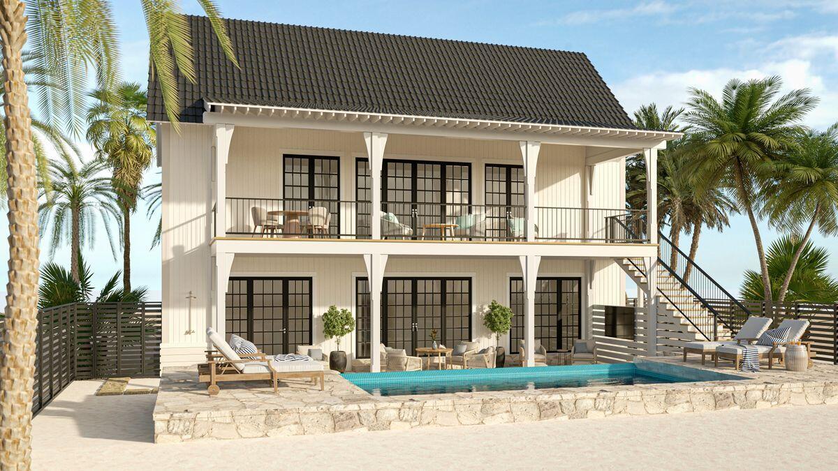 Nestled in the exclusive Sugar Sand community, this under-construction custom-built home epitomizes coastal luxury with high-end finishes, breathtaking Gulf-front views, and private beach access. Designed to seamlessly blend elegance with a relaxed beach lifestyle, this five-bedroom, five-bathroom residence offers a perfect retreat for private homeowners or investors seeking a premium rental property.  Perched along the pristine shores of the Gulf of Mexico, this home features expansive unobstructed views from its back porch and pool terrace, creating an effortless indoor-outdoor living experience. The reverse infinity-edge pool enhances the connection between the home and its natural surroundings, while a private community boardwalk provides golf cart access to the unspoiled white sand beach. Every detail of this residence has been thoughtfully designed to offer the perfect balance of style and functionality.  Inside, the open-concept floor plan maximizes natural light, with black-frame windows and three sets of double doors leading to a covered balcony on the upper level. The Catalina Black Label wood flooring adds warmth and sophistication, while a serene ocean-inspired color palette enhances the coastal ambiance. Stylish design elements, such as a shiplap stairwell with sconce lighting, and the elegant contrast of White Dove walls with Woodlawn Blue interior doors, elevate the home's aesthetic appeal. Upon entry, the paved parking pad leads into an elegant foyer, opening to a guest suite with a private bathroom, a TV/sitting area, and direct access to the pool terrace. Two additional guest suites on this level offer privacy, each with their own en-suite bathrooms. Upstairs, the main living, dining, and kitchen areas take center stage with soaring ceilings, high-end finishes, and panoramic Gulf views. Three sets of double doors open to the covered balcony, allowing for effortless indoor-outdoor entertaining. The primary suite and an additional guest suite occupy this level, featuring spa-inspired en-suite bathrooms with luxury brushed gold fixtures from the Momenti and Riu collections. Located midway between Mexico Beach and Tyndall Air Force Base, the private, gated Sugar Sand community offers a social clubhouse with a full kitchen, a community pool, a fitness center, and private golf cart access to the beach. With completion expected in June 2025, there is still time for buyers to customize the home to reflect their personal taste.  This stunning Gulf-front estate is a rare opportunity to own an exclusive coastal retreat, offering strong rental potential for investors or the ultimate luxury beach lifestyle for discerning homeowners. This home is being offered unfurnished at the current list price. However, it can be sold fully furnished and turnkey for an additional cost. Please inquire for details on pricing and inclusions.
