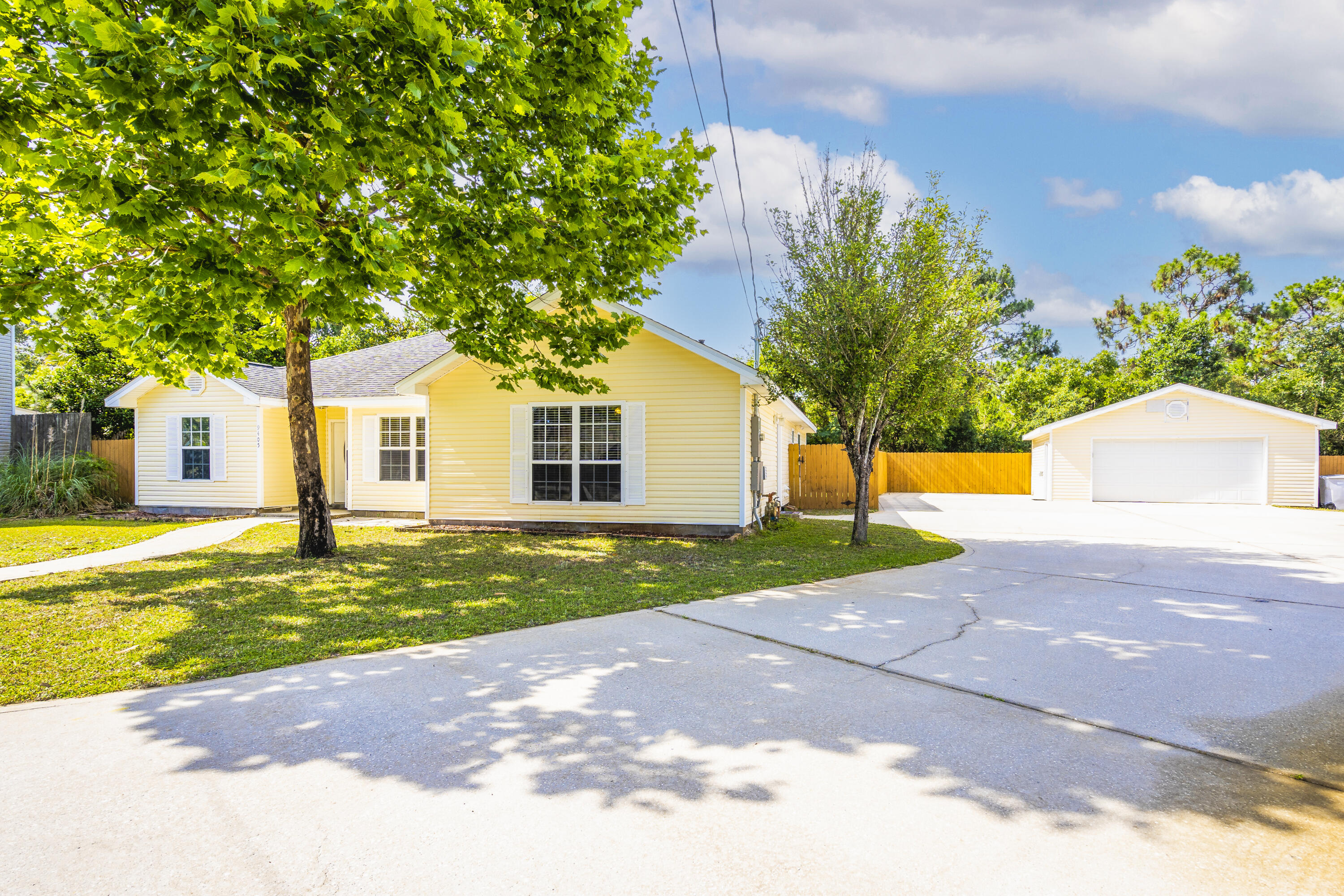 **$5000 credit to buyer towards rate buydown or closing costs!** Great house located on a quiet cul-de-sac backing up to woods. This home has a split floor plan and offers plenty of room with functional space. The A/C and furnace are new and nearly every light switch has been replaced with a smart unit. New paddle fans have been installed in almost every room too. The detached oversized garage with an upgraded workbench and lighting will make any project a breeze. The garage breaker has been upgraded to 200 amp which can support a Tesla/electric car charging and RV.