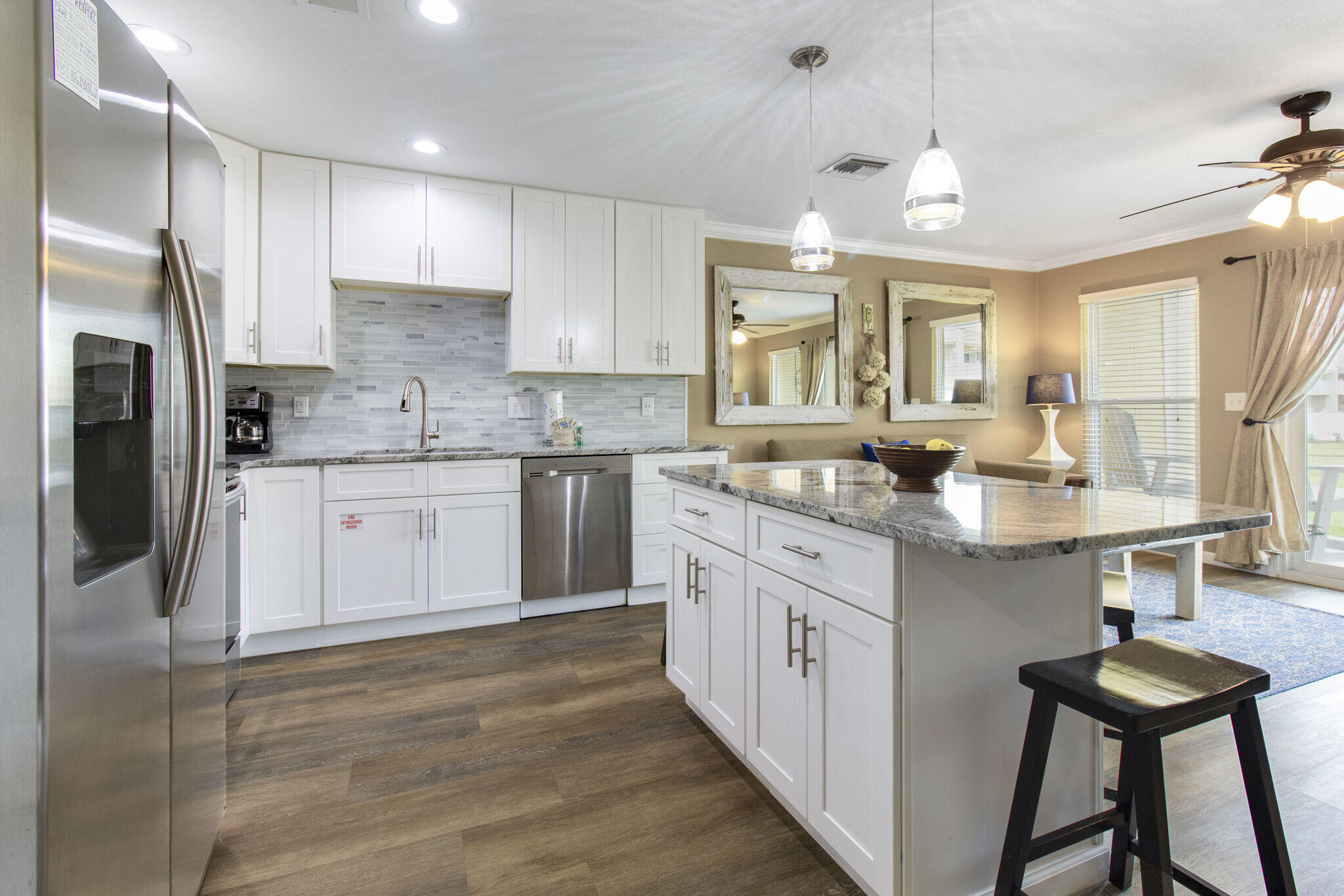 Discover Modern Coastal Living in this beautifully Remodeled 1b/1b Condo with hall bunks, nestled in the Heart of Miramar Beach.Freshly renovated in 2020, Unit 6A in Seacove offers direct deeded beach access & is meticulously turn-key, ideal for seamless vacation rentals or primary residence.Step into a stylish retreat featuring a contemporary design, new appliances, kitchen cabinets, & countertops. Enjoy modern bathroom, complemented by LVP flooring & recessed lighting throughout. The private laundry room, equipped with a washer & dryer, ensures convenience.Experience comfort with new outside HVAC unit (2021) & a new water heater (2019).This ground-floor unit opens to a private patio overlooking the expansive courtyard, providing a tranquil outdoor space.
