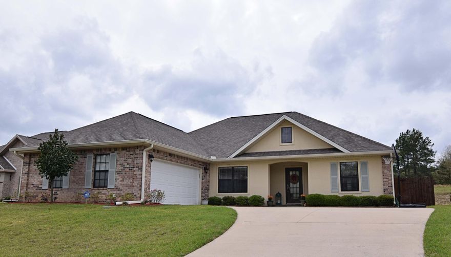 Beautiful 3 Bedroom, 2 Bath home located in a rural quaint neighborhood. Fantastic, very open floorplan includes vaulted ceiling in living room/kitchen and trey ceiling in dining room. The designer kitchen features granite center island and breakfast area. Master bedroom has trey ceiling, walk-in closet, large master bath with tub and separate shower, and dual vanities. Tile entryways, gorgeous cabinetry, and an abundance of features reflect the care and quality of this affordable home. A privacy fence surrounds the backyard. Natural beauty abounds in this lakeview community. Enjoy the relaxed atmosphere of a country setting that is very close to schools, grocery, banks, pharmacies, restaurants, etc.