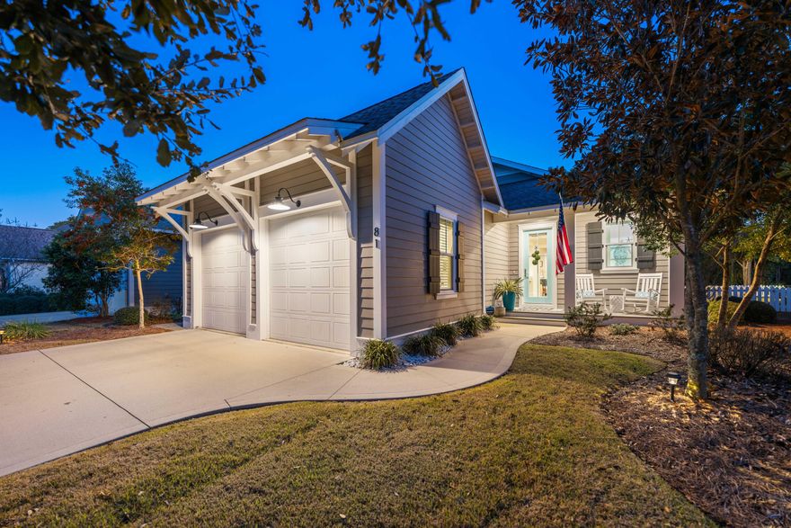 Welcome to 81 Jack Knife Drive -- a single-story 3-bedroom, 3-bathroom home with a 2-car garage in the heart of Watersound Origins, one of South Walton's most sought-after residential communities on Florida's Emerald Coast. With every room on one level and each bedroom featuring its own full bathroom, this home offers both comfort and thoughtful design for owners and guests alike.This move-in-ready home is sold fully furnished (with some exceptions) with tasteful coastal-inspired decor -- all furnishings are four years old or younger -- so there's nothing to do but unpack and start living. The open floor plan seamlessly connects the kitchen, dining, and living areas, anchored by an indoor gas fireplace and elevated with upgraded light fixtures throughout, making it ideal for both everyday comfort and effortless entertaining. Smart home technology comes standard, including an Alexa system throughout the house, a Nest thermostat, and a SimpliSafe security system for total peace of mind.
The kitchen is a true standout, featuring quartz countertops, a large walk-in pantry, a built-in bar area, and Frigidaire Professional Series stainless steel appliances including a natural gas range and electric oven.
Step outside to the enclosed screened porch  the perfect spot to unwind with a cup of coffee and listen to the wind move through the towering pine trees just beyond the yard. In the evenings, gather around the fire table on the paver patio surrounded by the kind of stillness and quiet that first drew the owners to this home. The fully fenced yard backs directly to community green space and a walking trail, offering a rare sense of privacy and a serene, park-like setting you'll never tire of.
The Watersound Origins lifestyle is hard to beat. Walk to the resort-style pool and fitness center at Village Commons. Enjoy the Davis Love III-designed Origins Golf Course, tennis and pickleball courts, miles of nature trails, and dock access to Lake Powell  one of Florida's rare coastal dune lakes. The beach is just five minutes away, and the shops and restaurants of Watersound Town Center and Scenic Highway 30A put world-class dining within easy reach  including plenty of local favorites just off 30A where you can skip the tourist crowds during peak season. Wonderful neighbors and a short-term rental restricted community create the genuine neighborhood feel that makes this place so special.
