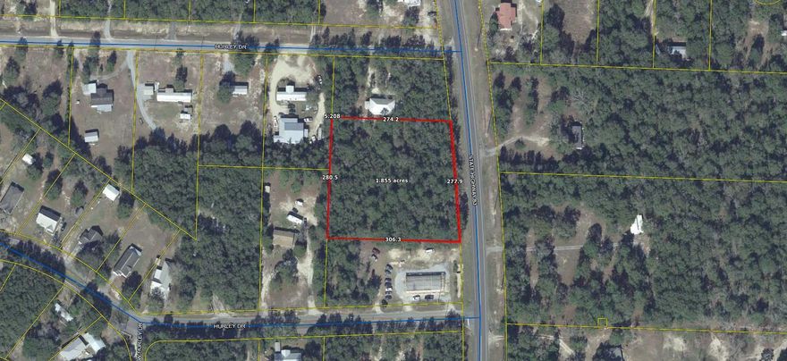 1.89 on Hwy 83 North 3 1/2 miles from Hwy 90 (Nelson Ave. downtown)  Level and wooded just perfect to build or place that new manufactured home.   City of DeFuniak Water is available, tap fee not paid.  Zoned Urban Residential. Zone X flood zone. Land Use is Residential.  This property is just north of Lake Juniper which is available to the public, with picnic tables and cement boat launch and bathrooms to help make a fun fishing day for you and your family.  Lake Juniper boasts of some of record size bass, bream, catfish and more.