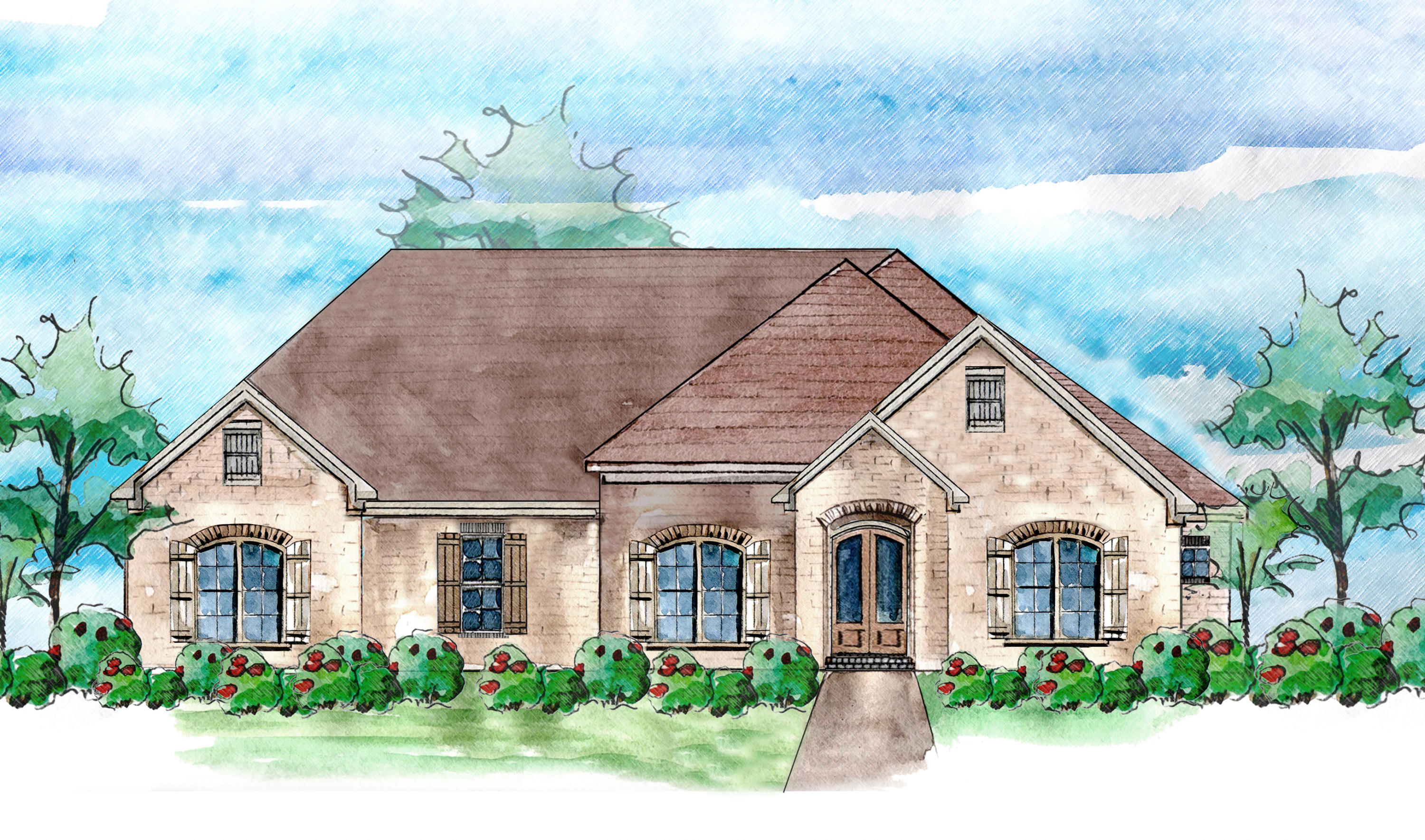 Our gorgeous 3018 square foot Hampton is a 4 bedroom/3 bath open, high and bright floorplan located on Windswept's 5-star, 18 hole golf course. High ceilings in family room with woodburning fireplace, formal dining w/wainscoting, enhanced vinyl plank and tile throughout. Includes wood shelving in closets and pantry, granite countertops in kitchen and baths, dedicated laundry room, large covered back porch with V-groove wood stained ceilings and 2 car garage.