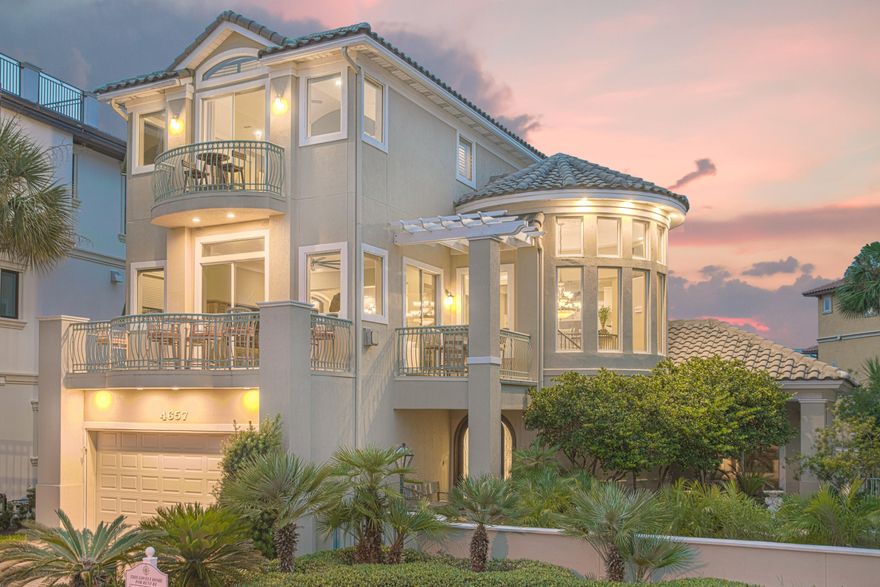 Gorgeous home located in the gated community of Destiny!! Gulf views and steps away from the beach. Perfect place to entertain or just relax! House has been completely remodeled. Spectacular entry with enormous double doors and stately pillars, opening to a breath-taking foyer with a grand spiral staircase. The kitchen features new granite countertops, a cozy breakfast bar, and a gorgeous tiled backsplash. Balconies on second and third floor offer amazing views for those perfect gulf sunsets! Must see!!! You have to see it. Amazing price so close to water, dare to compare