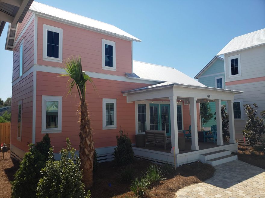Be among the first to discover this thoughtfully curated and efficiently designed home in a charming ''surf village'' at Margaritaville Beach Cottage Resort in Panama City Beach. The Surf's Up plan lets you connect and gather on your side porch or step inside to explore 760 sf of heated/cooled space perfectly designed to fit your every need. These charming tiny homes feature a bedroom with a king bed and bath on the first floor and a sleeping loft with built-in full over full bunk beds on the 2nd level.