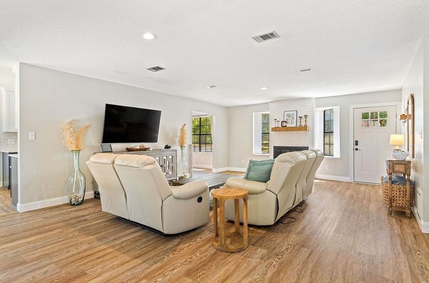 Location, Upgrades, and Rentable Guest House, All in One! Welcome to Bay Cliff Estates--one of Pensacola's most convenient and desirable neighborhoods. This 3-bedroom, 2-bath home sits on a spacious corner lot and comes with a fully updated 1 bed/1 bath guest house in the backyard, perfect for rental income, a staycation spot, or private guest quarters. The main home offers a large open living area, a beautifully renovated kitchen (new cabinets, countertops, backsplash, and appliances in 2022), and a master suite with dual closets leading to a freshly updated bath featuring a double vanity, tiled floor, and walk-in shower. Nearly everything has been replaced in the last three years for peace of mind: roof (2021), LVP flooring throughout (2022), bathroom tile (2022), appliances (2022), and hot water heater (2024). Enjoy your evenings in the backyard with a concrete patio, custom fire pit (2024), and plenty of room for a pool. The additional dwelling provides endless flexibilityideal for long-term tenants, short-term rentals, or multi-generational living. Don't miss the chance to own a worry-free, move-in ready home with built-in income potential in the heart of Pensacola!