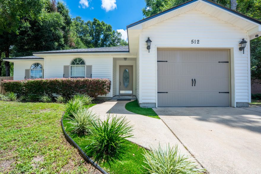 Stunning Fully Remodel 3 Bed, 2 Bath Retreat in Crestview, FLEscape to this charming three-bedroom, two-bathroom home, perfectly situated on a spacious lot with mature landscaping in a desirable Crestview neighborhood. Enjoy effortless living in this beautifully updated property, boasting:Elegant interiors: Chair railing, wood laminate flooring, and tray ceilings in the master bedroomSpacious living areas: Built-in lighted shelving, breakfast nook with bay windows, and a galley kitchen with ample counter and cabinet spaceLuxurious bathrooms: Tile flooring, shower combos, and a skylight in the guest bathOversized garage: One-car garage with washer/dryer hookup and extra storageBackyard oasis: Elevated wood deck, stone paver patio, and above-ground pool perfe