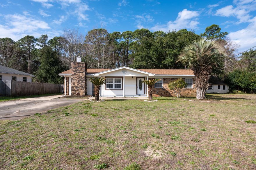 Buyers!....Rest at ease. This home comes with a 1 Year Home Warranty provided by Seller at $630. Beautiful 3 bedroom home on a family friendly neighborhood cul-de-sac conveniently right off of HWY 98, near Hurlburt Field. Spacious home with Florida Room, Bonus Room, detached garage and plenty of storage space.A/C - Less than 2 yrs old (Summer of 2021)Roof - Less than 1 yr old (July 2022)