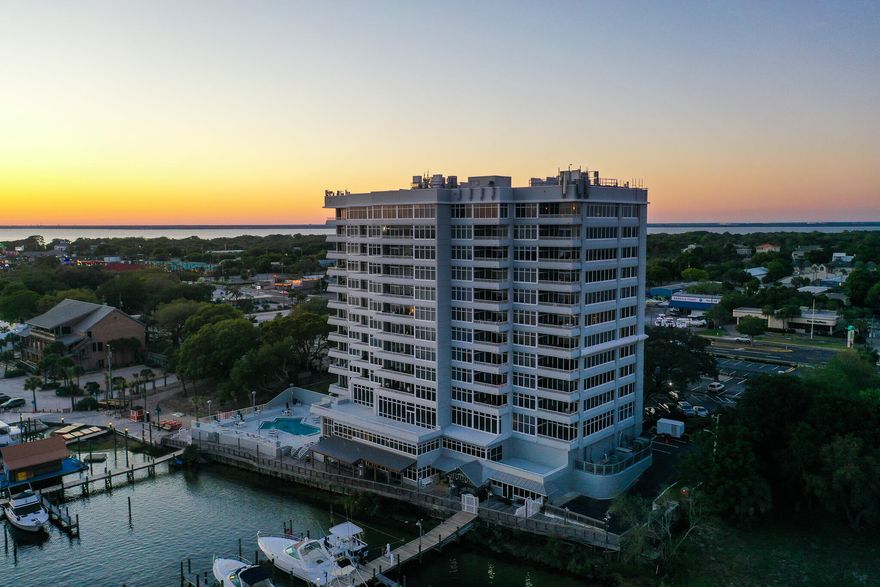 Updated 9th Floor East End Furnished Unit At The Destin Yacht Club. Amazing Views! 3 Bedroom 3 Bath.Heart of Downtown Destin. Close to everything on the Harbor 1 Year Lease
