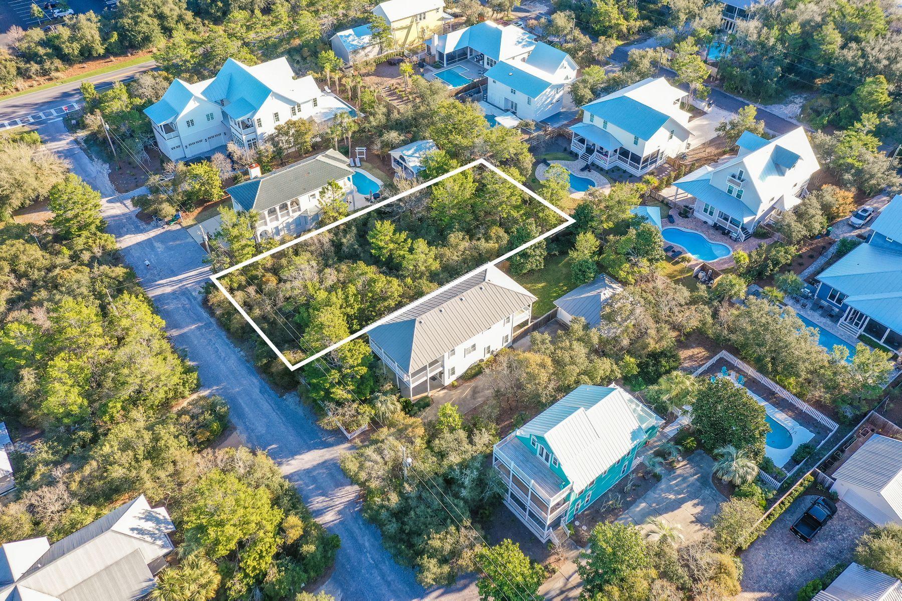 Blue Mountain Beach homesite SOUTH of 30A and 5 minute walk to a neighborhood beach access and beach front park. Over 1/4 acre (75' by 150') in popular Old Florida Neighborhood with voluntary HOA = NO DUES!! Biking/walking trail is literally around the corner, and within a short drive to dining and entertainment and all that Gulf Place, Blue Mountain, Grayton Beach, Watercolor & Seaside have to offer.