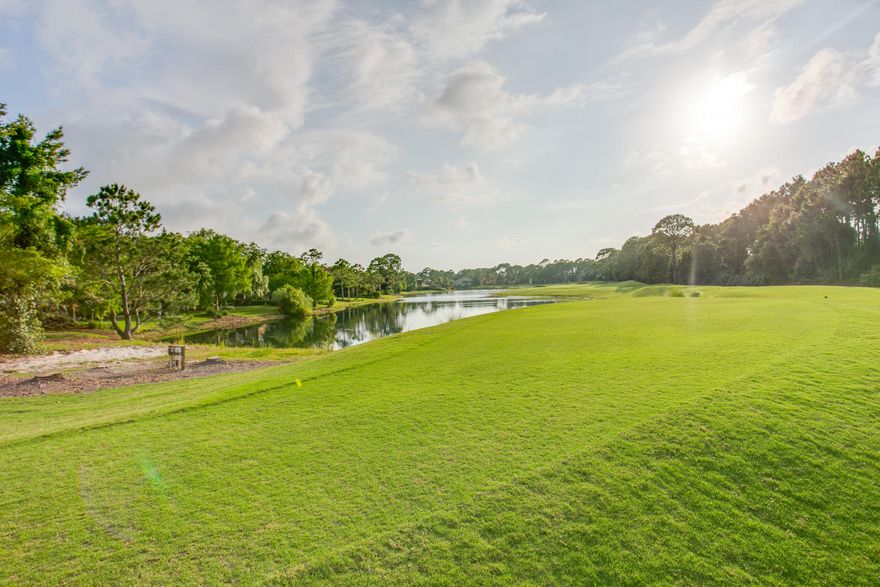 Large Estate sized lot overlooking the #5 tee of Burnt Pine Golf course. An amazing view looking down the full length a picturesque par 5, with water on the left and trees to the right. A variance has been obtained which would allow two 2 car garages. With fill dirt, it can be raised an additional 9.5 feet from sea level for an unobstructed view over the tee box. This lot is arguably the best available non-Bay lot located within Burnt Pine. The sunset views are amazing, as the home looks directly to the west. Sandestin Golf & Beach Resort has 73 holes of golf, including the private, exclusive Burnt Pine Golf Club, 100 slip marina, world class tennis facility, beautiful beaches, and close proximity to the Village of Baytowne Wharf and Grand Boulevard.