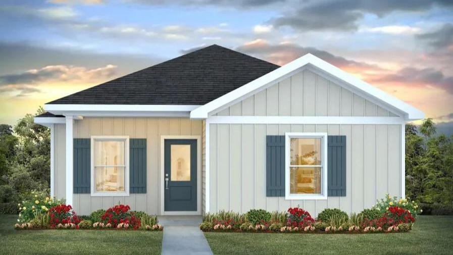 The charming Rivers Cove community offers residents use of it's gorgeous Community Pool, Community Room and Play ground. The new Allanton plan is a cozy cottage style home with no wasted space, a desirable open design for relaxed living. Easy care beautiful wood look flooring, delightful kitchen with stainless appliances, quiet dishwasher, smooth top range, built in microwave and pantry. Also included is Fabric hurricane door/window protection and a Smart Home 'Connect' system with several convenient Smart Home Devices. MUST SEE.