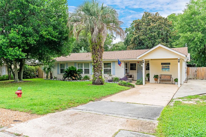 Welcome to 313 Gardner Drive NE, nestled in the charming Elliot Point neighborhood of Fort Walton Beach! Enjoy the convenience of this FULLY FURNISHED, TURN-KEY READY residence. This home would be a wonderful full-time residence or a great beach rental. This home has a proven rental history of $47K last year!  This delightful 4-bedroom, 2-bathroom home spans 1,719 sq. ft and boasts a flexible space perfect for an office or recreational room. Step outside to your private outdoor oasis, featuring a screened-in porch, large backyard, 8'x10' shed, and a cozy fire pit. This property offers close proximity to downtown Fort Walton Beach, Ferry Park, Choctawhatchee Bay, and the pristine white sand beaches of the Gulf of Mexico. Don't miss this exceptional opportunity!