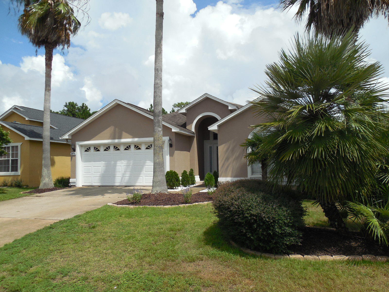 You will not want to miss the opportunity of seeing this nicely updated home in east Navarre. This home has been meticulously well maintained by the current owner with numerous recent updates. The inside of the home was recently repainted, and the outside of home was painted about 3 years ago. The front yard has been beautifully landscaped with large palm trees and a manicured yard. Additional features include new LVP flooring, all new blinds, and an all new front entrance way with stained glass door, side lights and new modern hardware. The air conditioner was replaced in May 2020, dishwasher and hot water heater were replaced in March of 2020 and the microwave was replaced August 2020. Seller will replace roof before closing with an accepted offer!