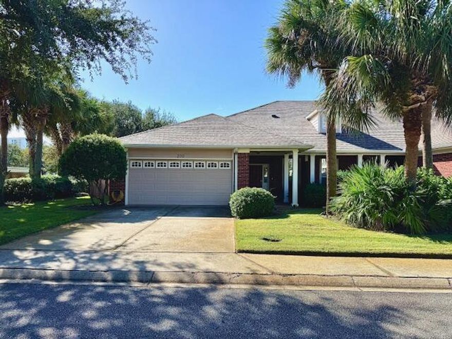 Beautifully maintained townhouse minutes from the beach, shopping, restaurants, and all that Destin has to offer! This spacious home features tile flooring throughout the main living areas and carpet in all three bedrooms. The living room boasts vaulted ceilings with cozy gas fireplace, perfect for relaxing or entertaining. The kitchen offers Corian countertops, stainless steel appliances, and plenty of cabinet space. The large master bedroom features tray ceilings and an ensuite bath with a stand-up shower, garden tub, double vanity, and an oversized walk-in closet. Two guest bedrooms share a full bathroom with a double vanity. Enjoy quite moments in the enclosed screened-in patio. Community amenities include pool. Rent includes lawn maintenance, trash, and pest control.