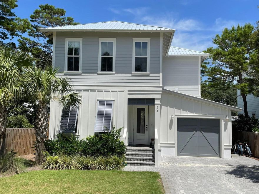 This newer home South of 30A has Gorgeous finishes and a sparkling private pool to enjoy after spending time at the beach! 4 bedrooms and 4.5 baths with an ensuite bath in each bedroom. Two Master Suites, one up and one down, plus an oversized guest bedroom and a large bunk room to sleep 4. Approximately 850 feet from the Eastern Lake Beach Access. Ramsgate access also available to the SouthWest. One car garage, plenty of storage and a beautiful backyard make this a perfect investment, second home or primary residence. No HOA!