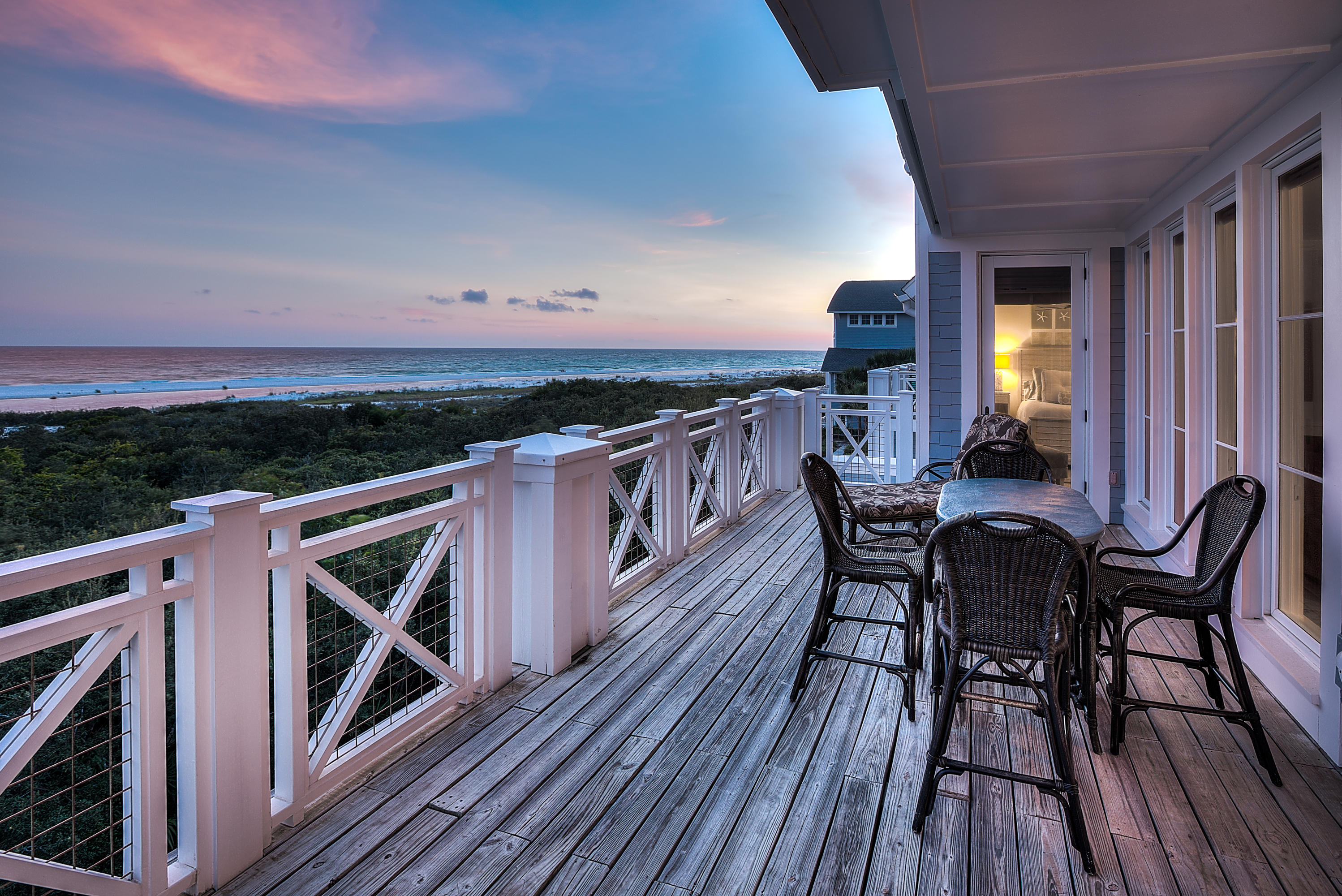 Enrich your lifestyle by seizing the opportunity to make this WaterSound Beach residence your own. Upon entering thru a private entrance and you step into this home, spectacular gulf views will suddenly fill your field of vision due to its prime location perched high above the white sand dunes. The sense of tranquility and escape is total. This unit captures the majesty of her surrounding views through the extensive use of south facing glass doors and windows, allowing for natural light to pervade this open concept floor plan. The one level design is highly desirable and provides for two of the bedrooms to have the much coveted water views. The heart of the condo is a generous area that accommodates the kitchen, family and dining rooms and provides ample space for family and friends.