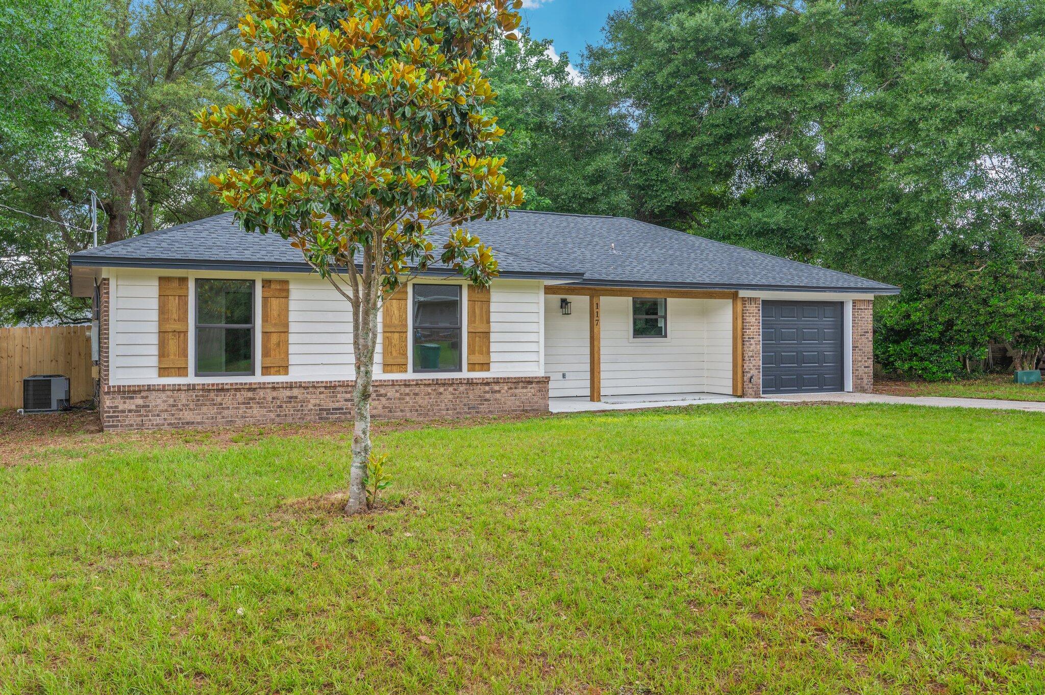Looking for a home that truly has it all? This fully renovated 3 bed, 2 bath Craftsman-style beauty is the total package--gorgeous modern farmhouse finishes, major system upgrades, a spacious .35 acre lot, and a convenient location to all Crestview has to offer, as well as our local bases, and beaches on the Emerald Coast!Step inside and be wowed by the open-concept layout, stunning kitchen with quartz countertops and stainless steel appliances, and beautifully finished ship lap accents, barn doors, and a gorgeous fireplace when you walk in. This home has been completely redone--including a new roof, HVAC, water heater, and electric panel in 2025 offering extra peace of mind.Don't miss your chance to own this South Crestview showstopper. Rate buy down with an acceptable offer.