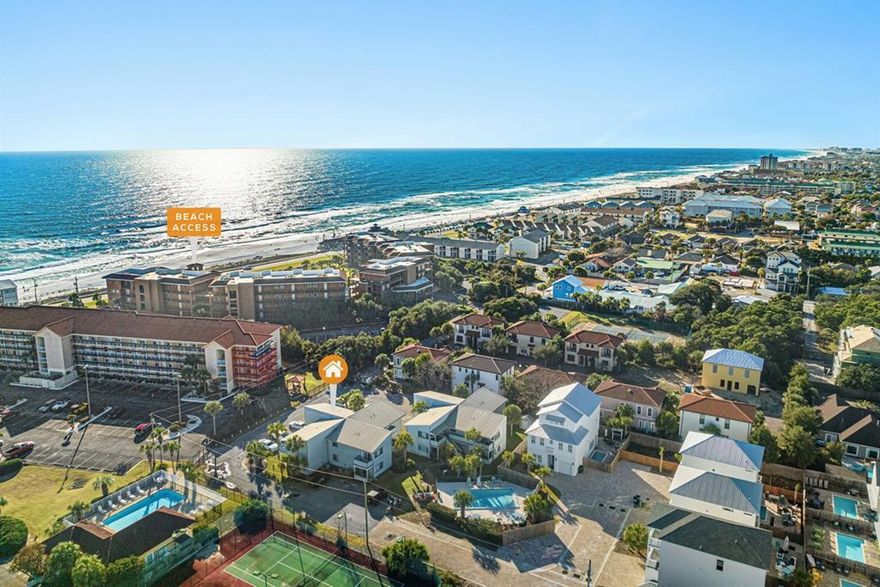 Escape to your own slice of paradise with this beautifully renovated condo, perfectly situated on a peaceful dead-end street just a mile from Destin and a short stroll to the beloved Pompano Joe's. Whether you're seeking a beachside retreat or a smart investment, this property delivers on all fronts with over $32,000 in annual rental income potential. Recently updated with a complete renovation in 2018 and a brand-new AC unit in 2024, this stylishly furnished condo offers a modern, comfortable living space you'll love. Low monthly HOA fees of $450 and a well-managed association provide peace of mind. As part of the exclusive Surf Song Condos, you'll enjoy access to a serene swimming pool shared by only 16 units--a rare find for those seeking privacy. With short-term rentals allowed, you have the flexibility to generate income or enjoy your own private getaway. Don't miss this incredible opportunity in a prime location.