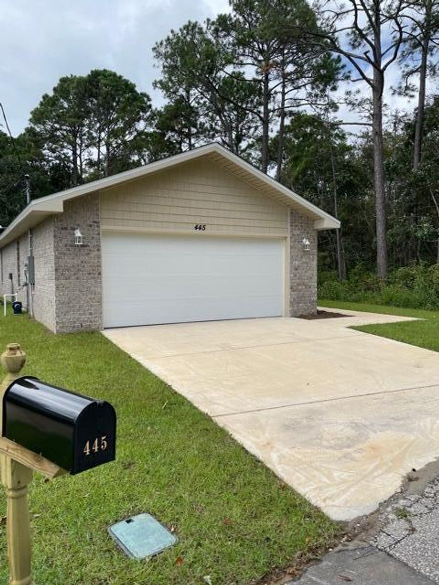 BRAND NEW HOME perfectly nestled on a quiet cul-de-sac. Conveniently located near Hurlburt AFB & Beaches. You do not want to miss out on this elegant new build! Upon entry you are welcomed into a large living & dining space accented w/crown molding & contemporary lighting throughout. Just few tasteful touches this home features include - Level 3 Granite counters, White shaker style cabinets w/soft close drawers, Stainless appliances. Eat up bar, Corner pantry.MASTER BATH - Level 3 Granite counters, dual sink, large custom tiled shower w/seamless glass door, Dbl shelved walk-in closet. MASTER BR:  PREMIUM Vinyl wood plank floors in all bedrooms and living areas. 12x24 tile in baths. 2 Car garage, Covered back patio & bonus side patio off living/dining area. This home will not last long!