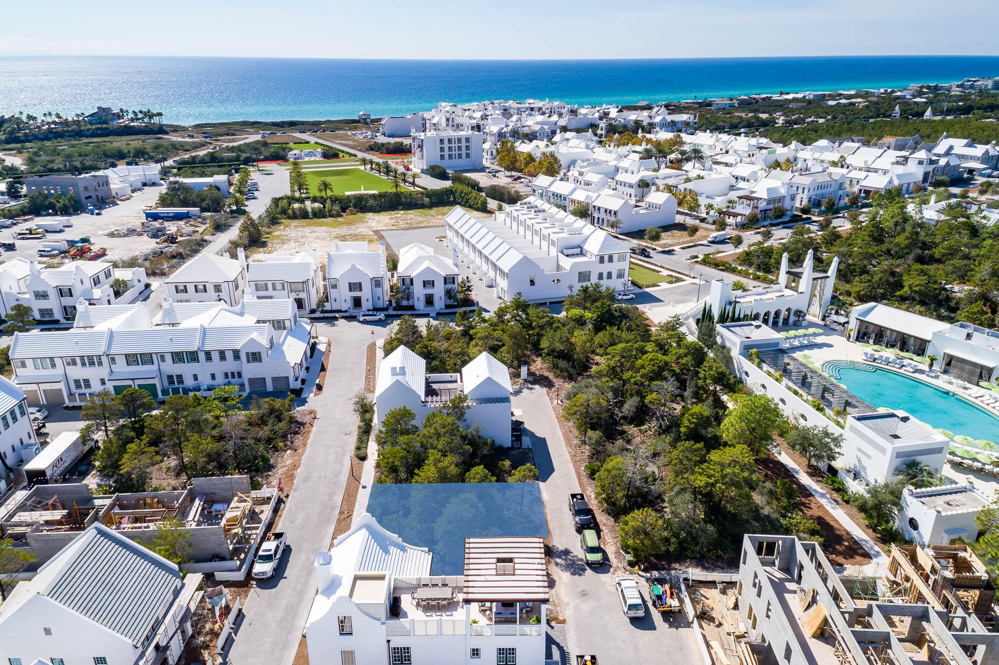 Located just steps from the Caliza Pool and Restaurant, this homesite fronts on Caliza Lane and features on-site garage parking with rear alley access. This area presents a unique location situated within walking distance to ZUMA, the fitness center, and the Town Center.Notably one of the top picks in Alys Beach. Surrounded by new homes, this homesite is centered in this desirable area revered for its locale and architectural excellence. Rooftop terraces, serene dipping pools in private courtyards and open living spaces all echo the Alys Beach lifestyle. Caliza Pool & Restaurant, Fitness Center, and the emerging Town Center are all conveniently located within a minute's walk. Parks and trails preserve the wonder of a unique coastal habitat. Construction of a primary residential