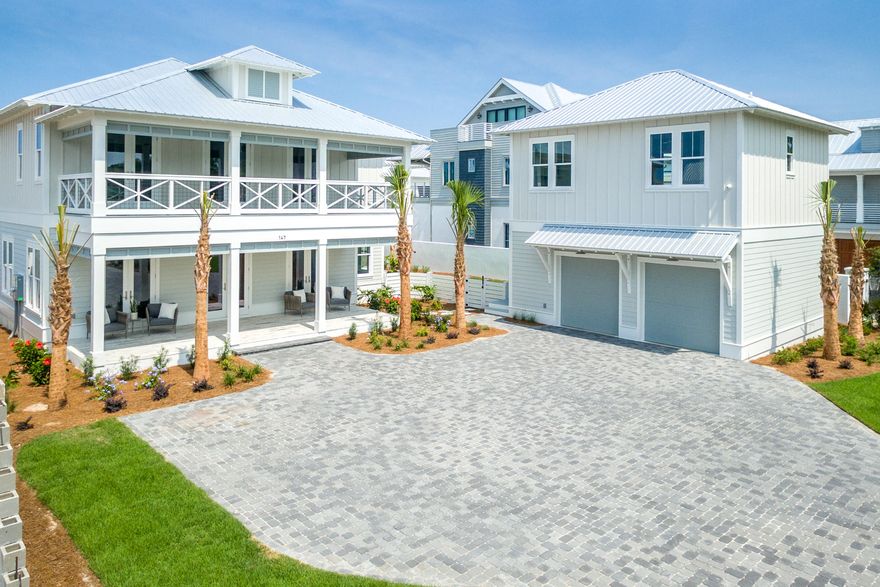 This beautiful, new construction 6 bedroom, 6.5 bath custom built home by Cogent Builders offers 4668 SF, a large private pool, 1,100 SF of porches, 2 car garage with carriage house and deeded beach access. The property is scheduled to be complete the end of May and will be fully furnished by K & J Design Group. The spectacular open concept living and dining room are filled with natural light, open onto a large porch and anchored by a gourmet kitchen with custom solid wood cabinetry, quartz countertops, a 48'' Thermador refrigerator, 6 burner range top with griddle, double oven, 2 dishwashers and an oversized pantry. The screened in porch with summer kitchen overlooks the private pool and amazing backyard oasis. The spacious first floor master suite has a stunning ''spa like'' master..