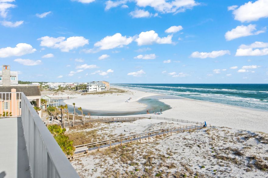 Stunning expansive views of the GULF and Eastern Lake outflow. This completely renovated spacious 4th floor penthouse unit features an open-concept living room, dining room with expansive glass doors opening up to an incredible 16'x32' balcony with stunning views from sunrise to sunset. The Commodore Retreat offers it's own private beach access. This beautiful unit features a MBed with views of the gulf, it's own private MBath and two additional bedrooms with adjoining bathrooms. In addition to the GULF FRONT living, dining & large kitchen areas, the loft offers a large game room for the kids to enjoy. This property features under building parking , community pool, grilling area and exterior storage closet.Great investment opportunity with over $100k on the books for both 2023 & 2024.