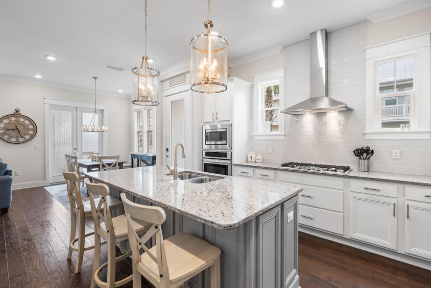 Welcome to your dream home! This stunning 3-bedroom, 2.5-bathroom townhome is perfectly situated just a block and a half away from the sparkling community pool. Nestled on a coveted corner lot, this residence offers the ideal combination of convenience and luxury. As you step inside, you'll be greeted by a spacious and inviting living area, adorned with stylish decor and flooded with natural light. The kitchen features sleek appliances and ample counter space, making it a perfect hub for culinary enthusiasts. The three well-appointed bedrooms provide a tranquil retreat, with blackout curtains ensuring a peaceful night's sleep. The primary suite boasts a private en-suite bathroom for added comfort and convenience. Walk across the street to the big chill for entertainment and restaurants!