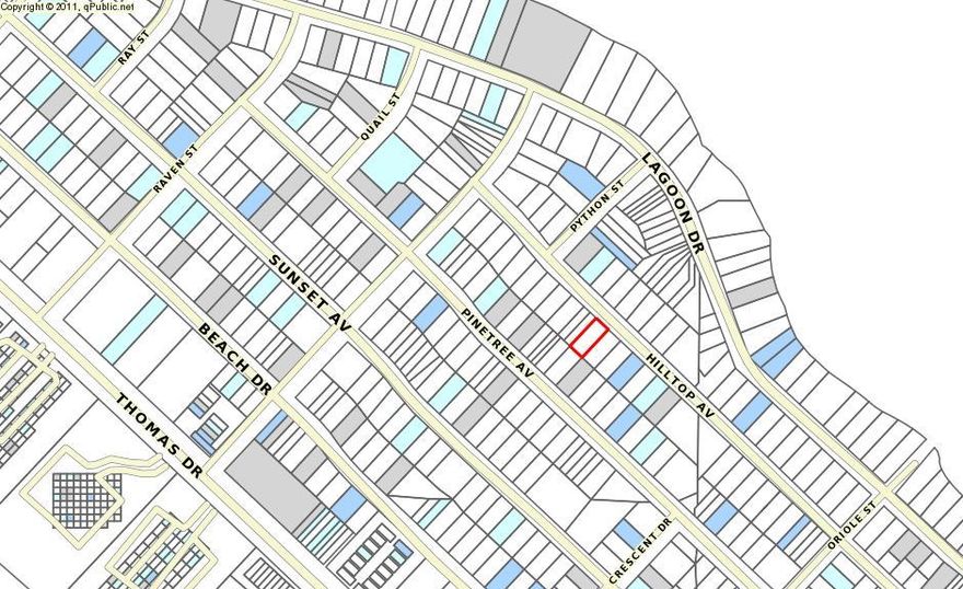 nice 50 x 115 Residential Lot off of Thomas Drive and close to So. Lagoon