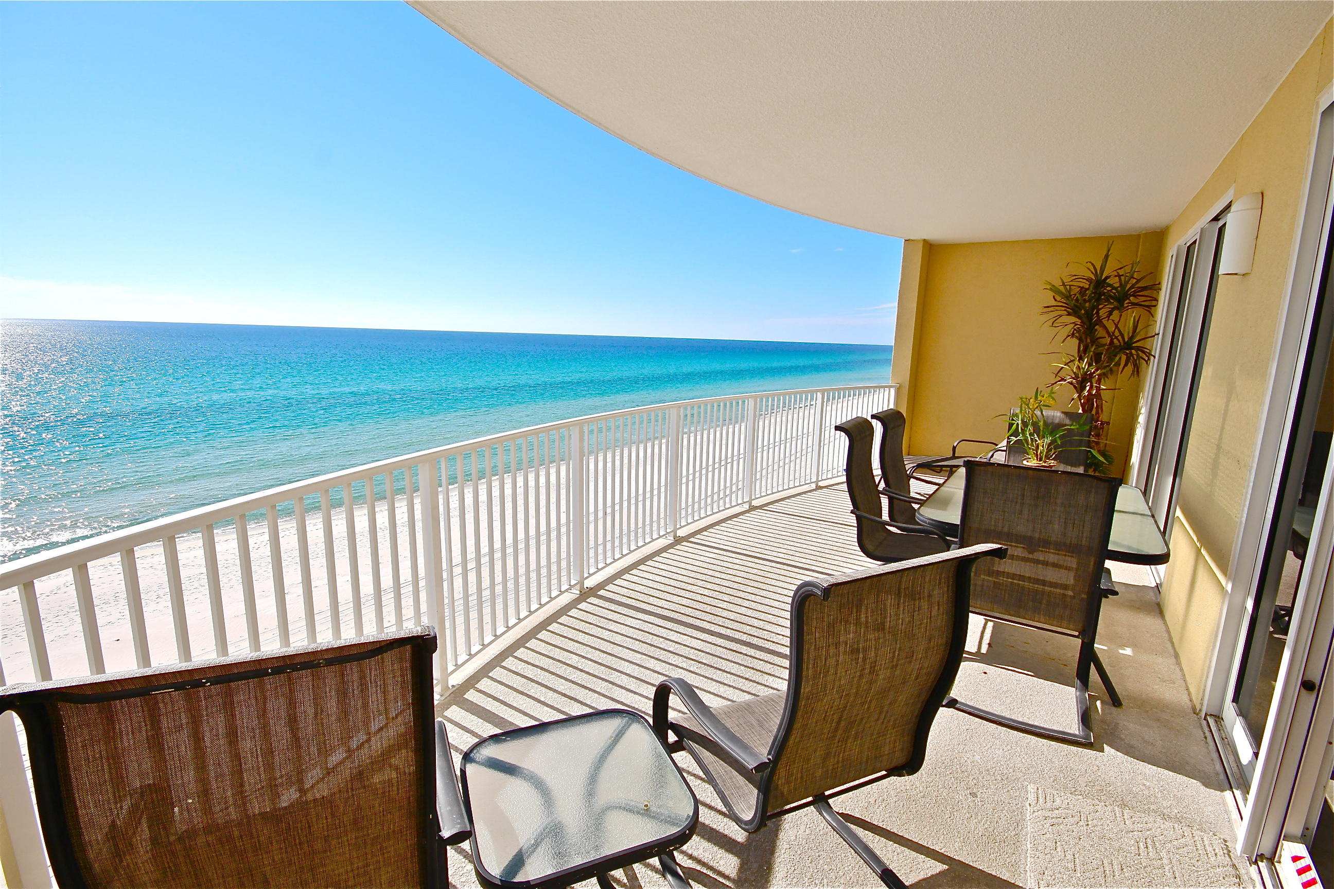 Come take a look at this GORGEOUS gulf front condo on the 7th floor at Emerald Isle with a HUGE balcony! This is a nicely decorated 2 bedroom 2 bathroom condo. The unit includes granite counter tops, full size washer and dryer, 9ft ceilings with crown molding, a large outdoor storage closet for your beach chairs and gear, ceiling fans, and both bedrooms are large enough to fit king size beds and more. The master bedroom is gulf front and includes two closets, its own private bathroom, and balcony access with a great view of the gulf. Emerald Isle features an outdoor pool with waterfall, an indoor/outdoor pool, a kiddie pool, hot tub, exercise room, steam room, beach side pavilion with gas grills, on-site management, covered parking and more!! SOLD FULLY FURNISHED!