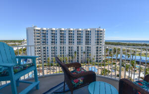 This west end interior unit offers one of the most phenomenal views in the building overlooking the Resorts courtyard of pools, Henderson Beach Park and the Gulf of Mexico. Be sure to check out the photos and virtual tour. Many renovations have been made to this condo including new LVP throughout, new counter tops and backsplash in kitchen and bathrooms, painted cabinets, brand new top of the line furniture from Tuskers, brand new top of the line appliances, new patio furniture to name a few.