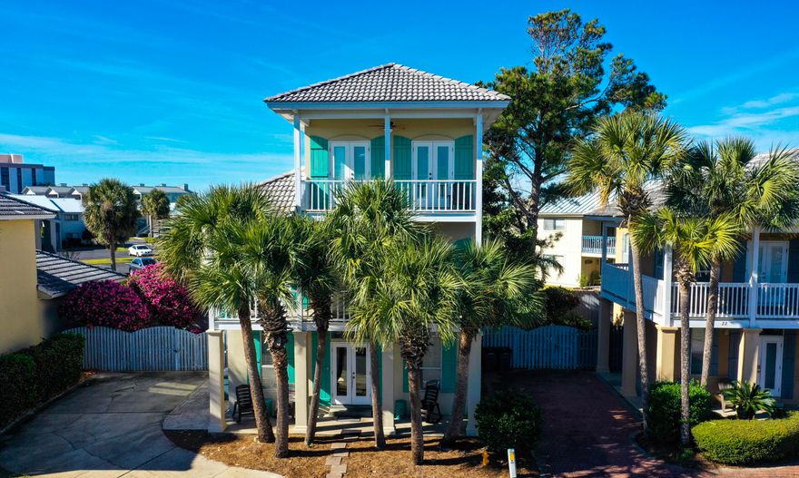 The ''Aruba'' is a beautiful 3 bedroom/2 bath three story home with a huge loft in the private gated neighborhood of Emerald Shores. Situated just 300 yards from the Emerald Shores beach access and right next to one of the two community pools this is the perfect location. Projected Rental income $64,000-$77,000. See under documents. The first floor is tiled throughout and consists of the gourmet kitchen, large dining area and the large master suite. The second floor has two guest suites with both rooms having French doors leading to the expanse balcony and a full bath. The third level is a loft perfect for the kid's or extra guests.