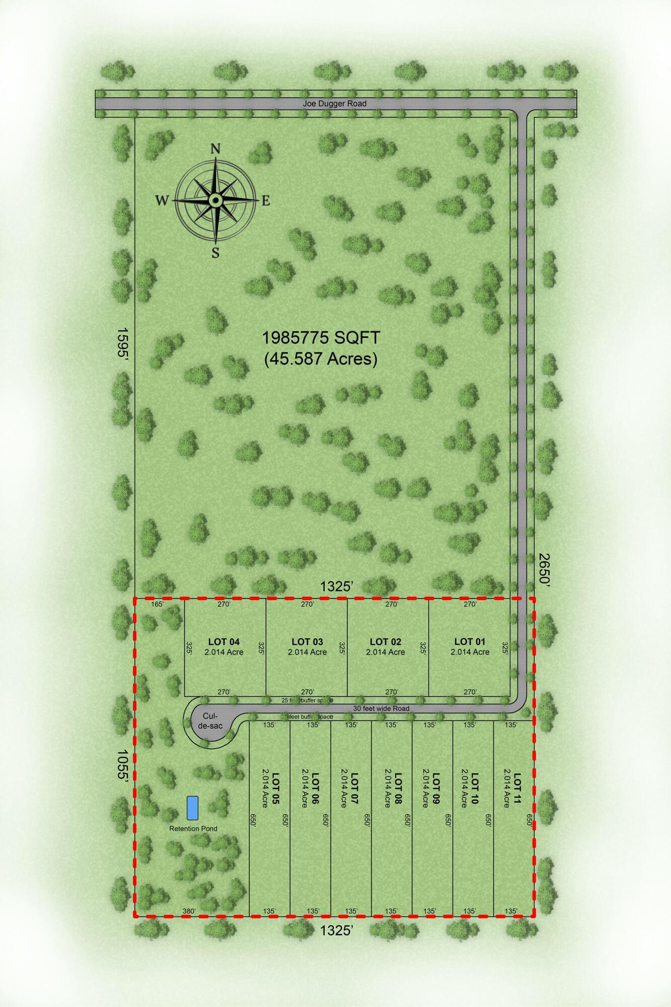 35 acres off Joe Dugger Rd - Land