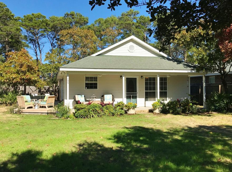Investor alert!! Looking for the perfect 30A beach cottage close to the beach, large oversized lot, no HOA and with a strong rental history? Look no farther, this is the one! Great location on the west end of 30A across from Goatfeathers, this classic 3B/2B beach bungalow in located in the extremely popular neighborhood of Gulfview Heights. Lot size  (75 x 110) is large enough to add pool, detached garage or carriage house or expand primary home. Great floorplan with three large bedrooms, including master with ensuite at the rear of the house. Two large bedrooms flank second bath in hallway. Open concept living, dining, kitchen area and outside deck are ideal for entertaining. Relax on your front porch or enjoy dining al fresco on the outdoor patio. Perfect location and classic beach cottage décor make this perfect as a second home, full-time beach residence or ideal as a short-term vacation rental property. No HOA fees. Turnkey home with beachy theme is the perfect place for your family to relax and enjoy building beach memories for years to come. Formerly a long-term rental but projections are for this home to generate $48-$52K in annual short-term rentals. All furnishings and linens convey with small exclusions list. One of the last remaining classic beach bungalows located on 30A. This one won't last long. Schedule your appointment to view this charming beach home before it's gone!