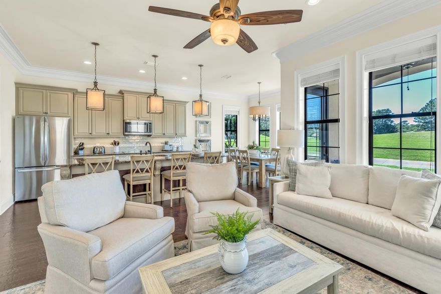 Experience unparalleled luxury and comfort in this breathtaking turnkey home, a true masterpiece nestled on the 5th fairway of the prestigious Baytowne Golf Course within the highly coveted Villa Lago community of Sandestin. Every detail of this residence exudes sophistication, from its commanding presence to its meticulously curated interiors.Step inside and be captivated by the sweeping views of the golf course, visible from every living space and the open-air patio. The interior design is a harmonious blend of elegance and contemporary flair, featuring a refined neutral color palette enhanced by intricate patterns and an array of beautiful furnishings and upgrades. Rich hardwood flooring and soaring 10-foot ceilings on the main level create an airy, grand ambiance that is both timeless and welcoming.

The kitchen is a chef's dream, outfitted with stainless steel appliances and stone countertops. A generously sized island serves as a centerpiece, ideal for culinary creations and entertaining guests in style. The first level is thoughtfully designed, featuring a full bath and guest bedroom for added convenience.

Ascend to the second level to discover the primary suite, a true retreat of indulgence. Relax in the oversized soaking tub, an oasis of tranquility, or step onto the private balcony to immerse yourself in the picturesque surroundings. Two additional guest rooms, each with en suite bathrooms, offer comfort and privacy for family and visitors alike.

The attached garage, complete with an included golf cart, elevates the convenience factor, making it effortless to explore the neighborhood and its unparalleled amenities. Enjoy exclusive access to a private neighborhood pool, two additional resort-style pools, and the vibrant Baytowne Wharf, known for its charming boutiques, lively entertainment, and numerous dining options. Beyond the community, you are just moments from the upscale allure of Grand Boulevard and the world-famous white-sand beaches of Florida's Emerald Coast.

This home is not merely a residence; it's an embodiment of an elevated lifestyle. Whether you seek a permanent haven, a seasonal escape, or investment opportunity, this exquisite property delivers on all fronts. Embrace the pinnacle of luxury living in one of Sandestin's most desirable neighborhoods, where leisure and elegance intertwine seamlessly.

As an introduction to the Sandestin lifestyle, we invite our new owners to explore amenities that make Sandestin special. The listing brokerage and seller(s) are presenting the buyer(s) of this property with (2) 90-minute rounds of Tennis court time, a golf foursome at one of our three championship courses, and a round of golf for up to four (4) players at the unrivaled Burnt Pine Golf Club.

Sandestin Golf and Beach Resort features more than seven miles of beaches and pristine bay front, four championship golf courses, 15 world-class tennis courts, a 226-slip marina, a fitness center, spa and celebrity chef dining. Shop, dine and play at the charming pedestrian village, The Village of Baytowne Wharf and more. Inside the gates of the resort, residents enjoy a balanced lifestyle of high-class living, spanning the 2,400 acres from the beach to the bay. Everything within the gates of the resort is accessible by golf cart or bicycle. The entire resort is interconnected by miles of pedestrian, bike and golf cart paths that weave through groves of live oaks, meandering past natural lagoons, fountains, man-made lakes, and meticulously landscaped fairways.