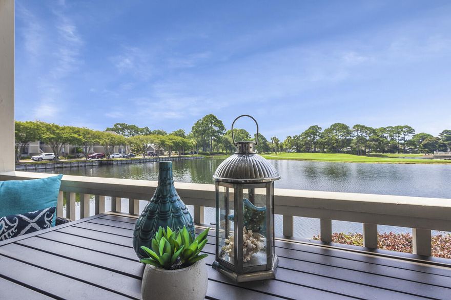 This elegant, first floor condo with EXPANSIVE water views is a RENTAL POWERHOUSE grossing over $35K! The covered south facing exposure offers sunshine galore with enviable views over the picturesque lake and 16th green of the Links golf course. ''The Nest'' is tastefully furnished and thoughtfully decorated. A perfect 2nd home, primary residence or short term rental investment! Sandestin Golf and Beach Resort features more than seven miles of beaches and pristine bay front, four championship golf courses, 15 world-class tennis courts, a 226-slip marina, a fitness center, spa and celebrity chef dining. Shop, dine and play at the charming pedestrian village, The Village of Baytowne Wharf and more. Inside the gates of the resort, residents enjoy a balanced lifestyle of high-class living, spanning the 2,400 acres from the beach to the bay. Everything within the gates of the resort is accessible by golf cart or bicycle. The entire resort is interconnected by miles of pedestrian, bike and golf cart paths that weave through groves of live oaks, meandering past natural lagoons, fountains, man-made lakes, and meticulously landscaped fairways.